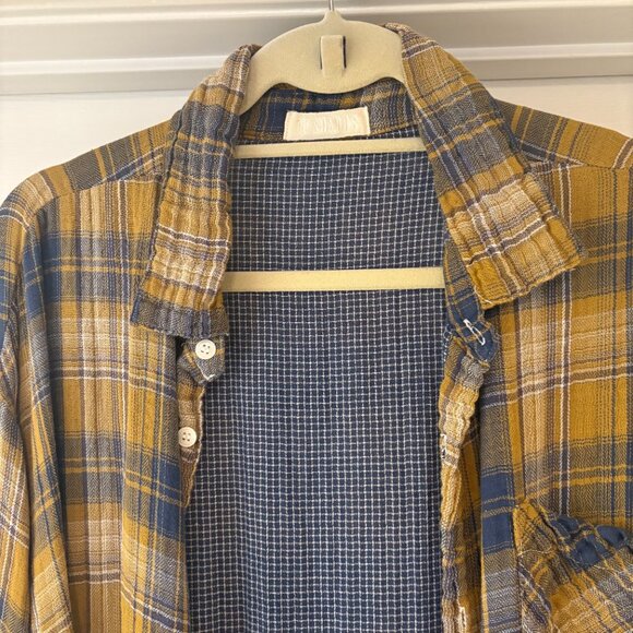 CP Shades Cora Double Cotton Gauze Plaid Shirt Dress L - Picture 3 of 7